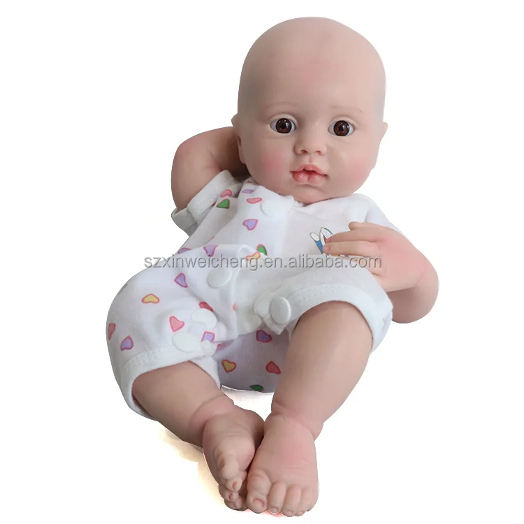 13inch Newborn Baby Doll Girl Full Solid Silicone Dolls 3D Painted