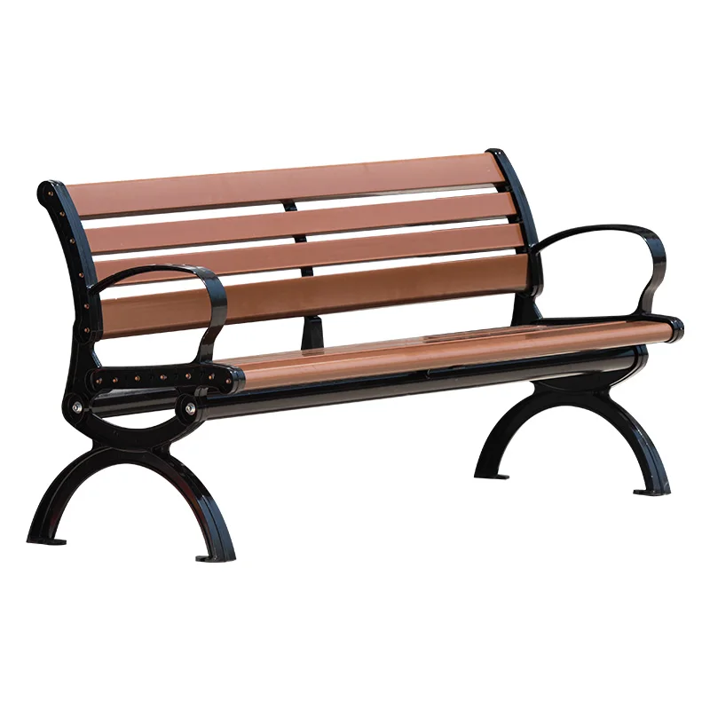 Strong load-bearing capacity Outdoor garden benches with Cast aluminum chair legs