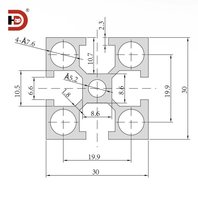 product 20 wall thickness 3030 series industrial extruded aluminum profiles suitable for assembly line workbench assembly-3