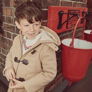 New Style Winter Coat and Jacket  for Boys Beige Jacket with Zipper Closure Kids Outwear