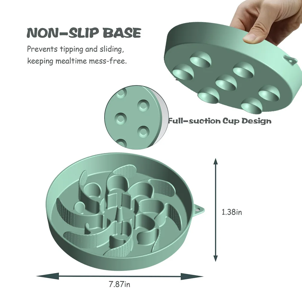 Silicone Anti-Suffocation Interactive Slow Food Dog Bowl with Suction Cup Anti-Slip Pet Bowls & Feeders factory