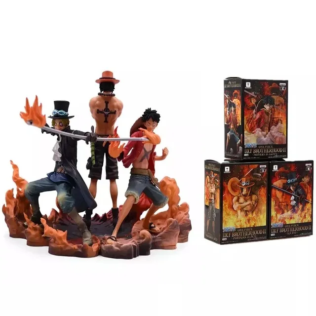 One Piece Figure - 3PCS One Piece Monkey D Luffy Ace Sabo Set PVC Action  Figure