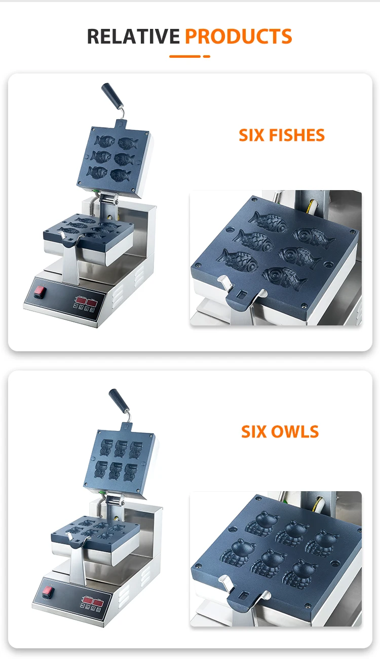 Commercial Bakeware Fish Shape Waffle Machine Fish Mold Pancake Cake