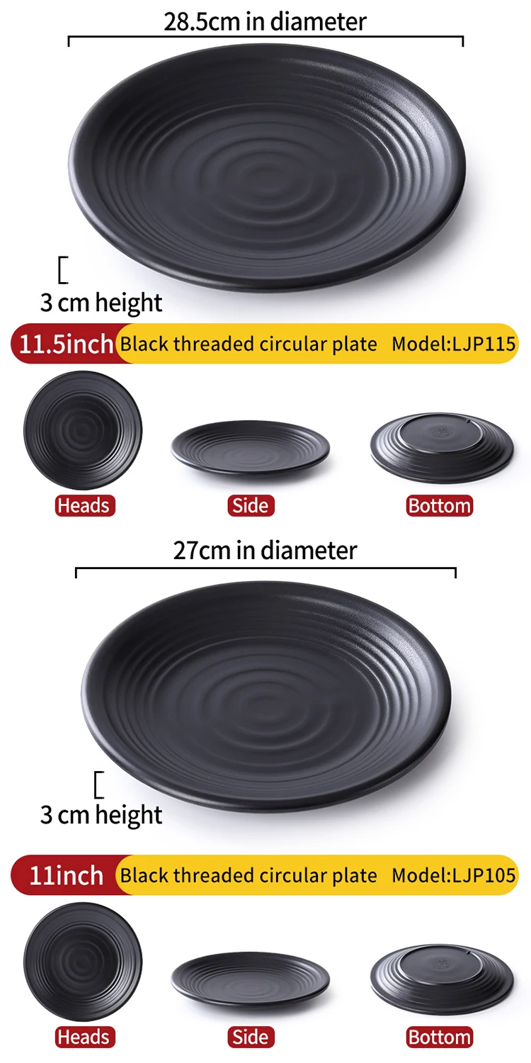 Cheap Circular Melamine Plates Made In China,Restaurant Salad Plates