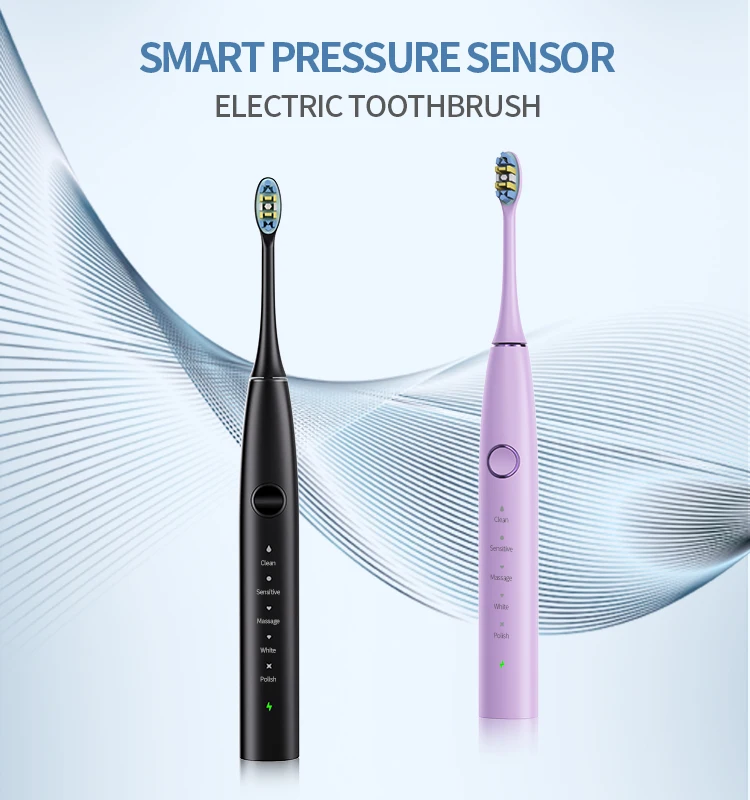 Pressure Sensor Toothbrush Ipx7 Sonic Electric Toothbrush Travel Case