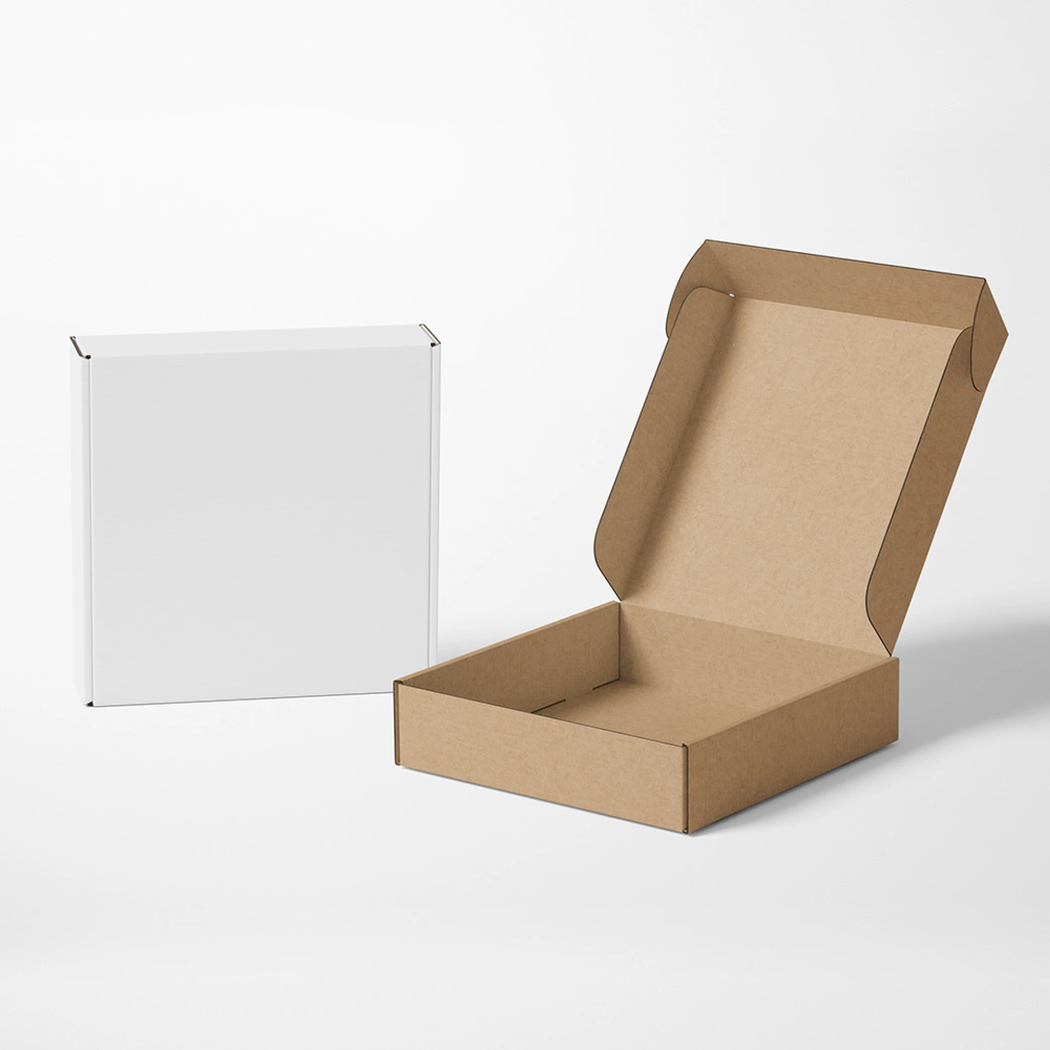 Confezione Bomboniere 50 Scatole Di Cartone Ondulato Bianco 5x3x2 Pollici - Con Patta A Incastro, Per Spedizioni E Immagazzinamento 50 Scatole Patta Ondulata 5x3x2 Pollici Spedizione Gratuita - Foto 2