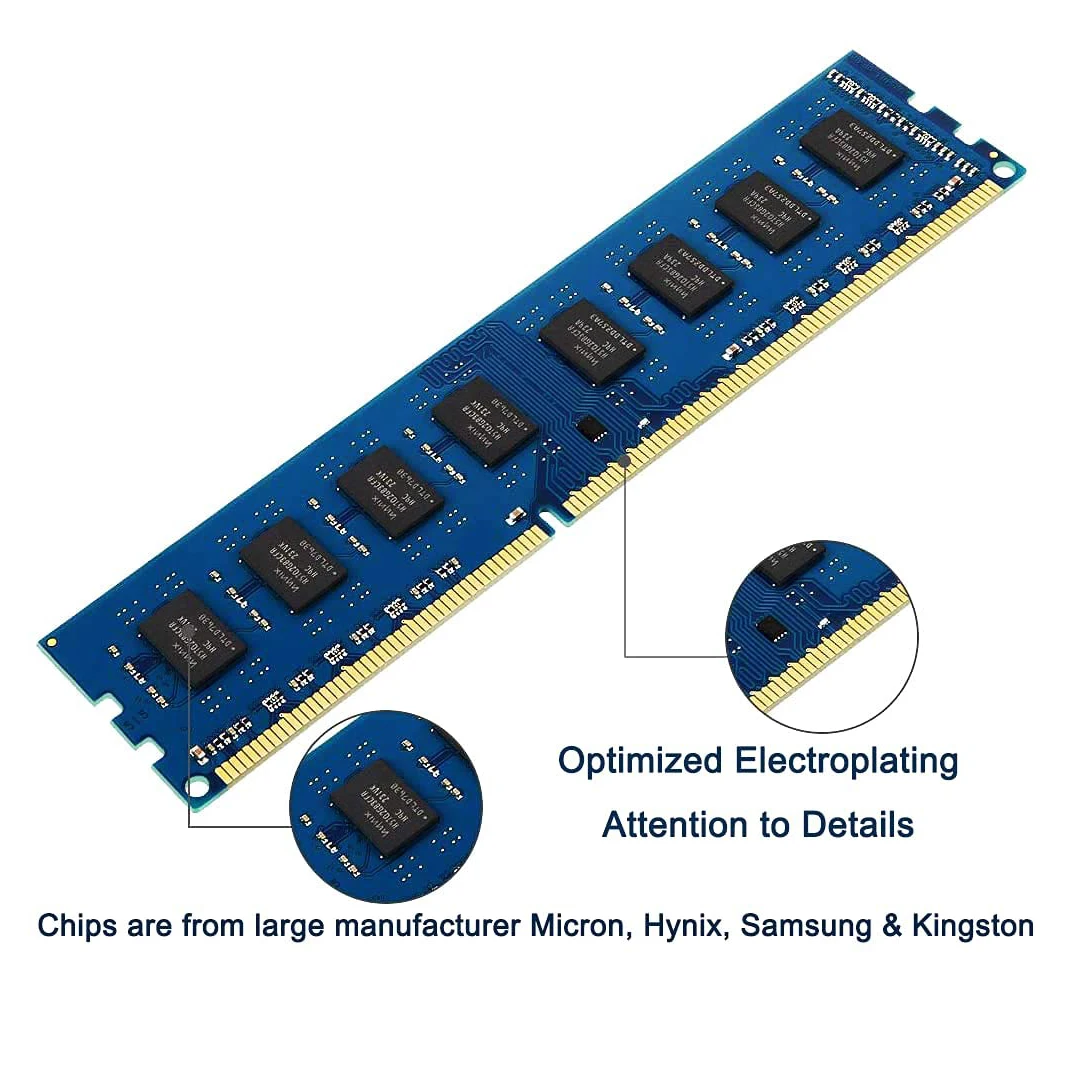 SK Hynix 8GB 4GB 2GB DDR3 1333MHz PC3-10600U Desktop RAM - 240-Pin DIMM 1.5V