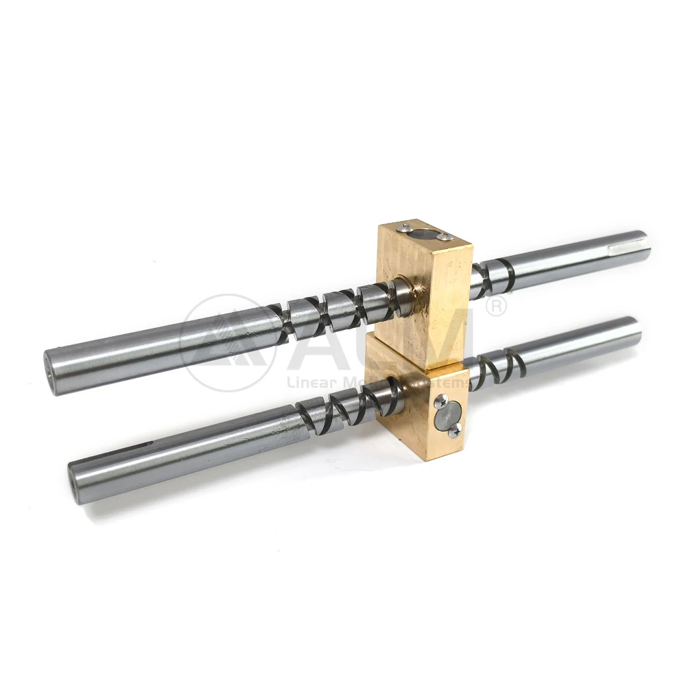 Standard Self-reversing Screw 20x20 Stroke 50mm Length 200mm Reciprocating Lead Screw with C45 Black Coating Nut