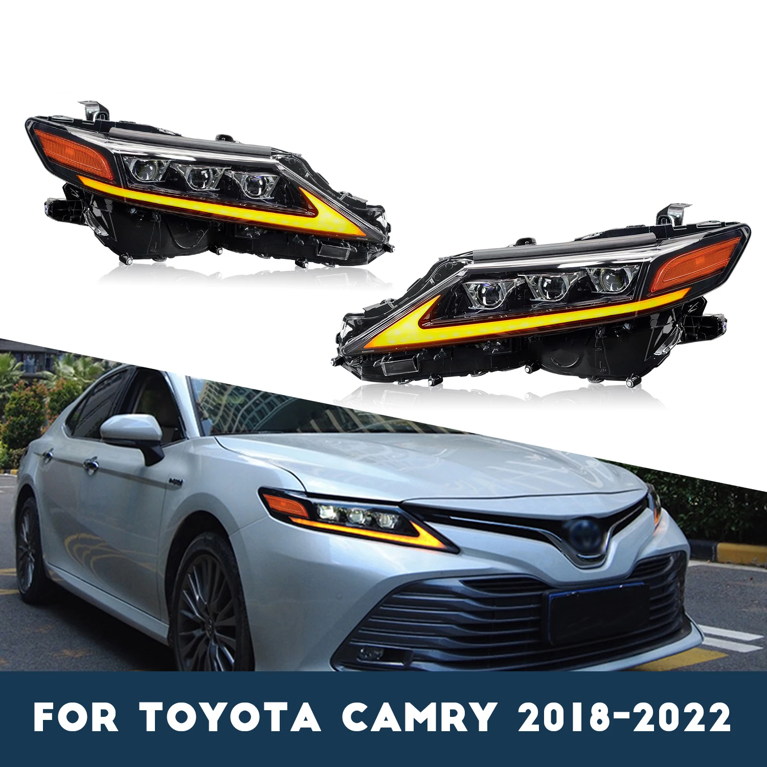 Factory Direct Auto Headlights Modified Led Headlights For Toyota Camry