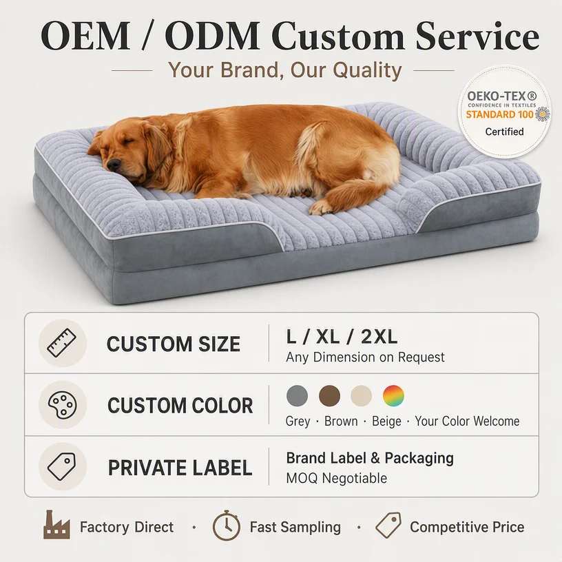 Cut Pile Corduroy Large Dog Sofa — Product details 7