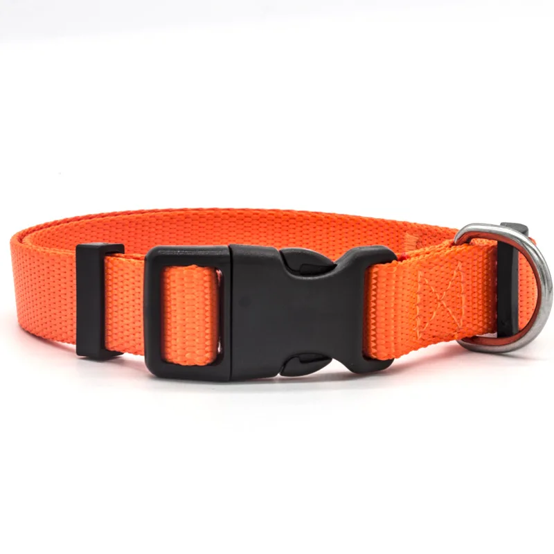 2021 Trending Products Wholesale Metal Buckle Pet Cat Dog Use Plain Nylon Dog Collar