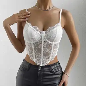 Dropshipping New Design 2026 Summer Clothes Fashion Stylish Hot Sexy Crop Top Lace Tank Top
