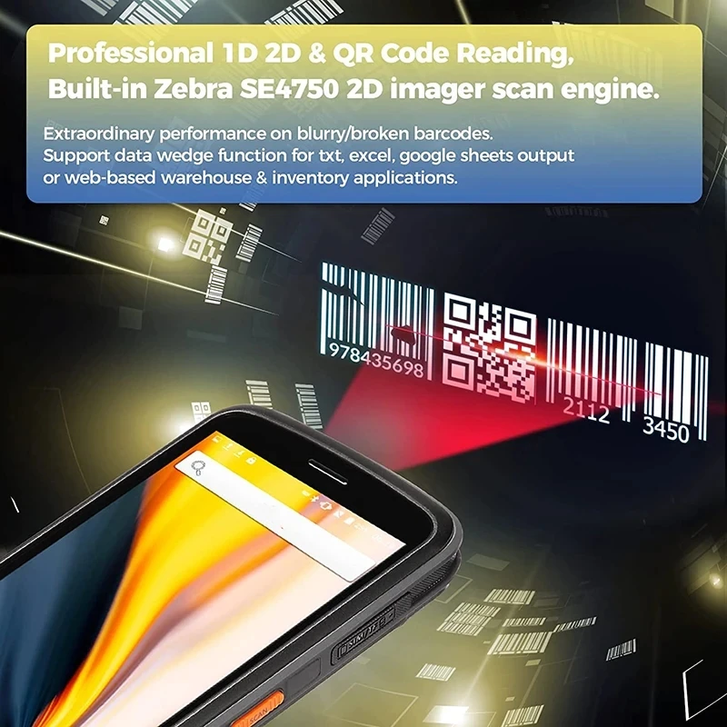 Terminal Portable Robuste Android 11 Breloom SM5 - Scanner Codes-barres 1D/2D, IP68, 4Go RAM, 64Go, écran 5,7" - Pour Inventaire, Logistique