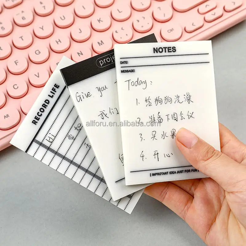 See Through Sticky Notes Post Clear Transparent Notes Translucent