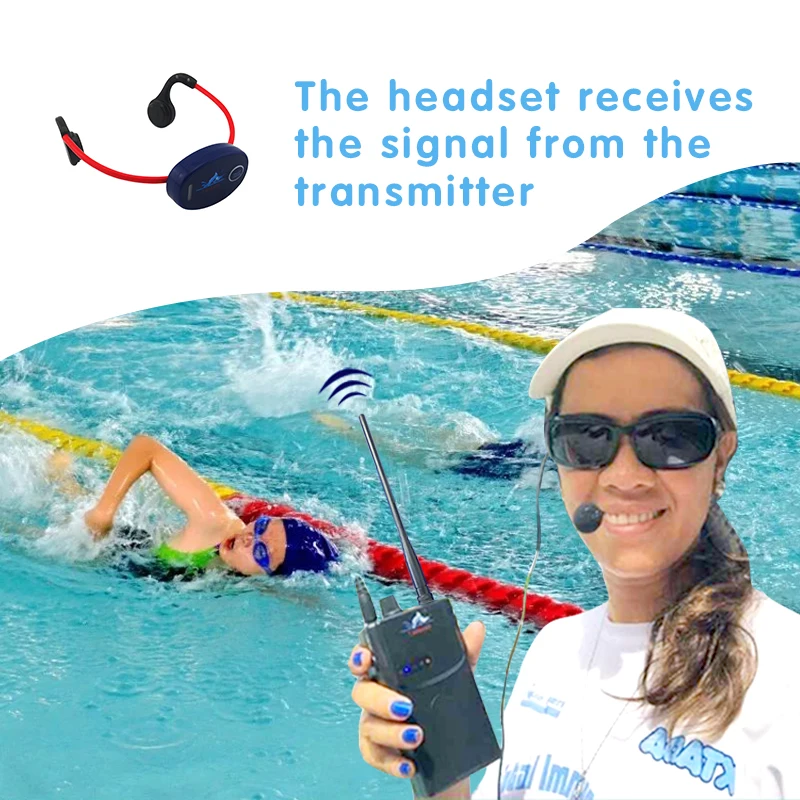 1 Set Of H902 Wireless Waterproof Radio Headphone For Swimming