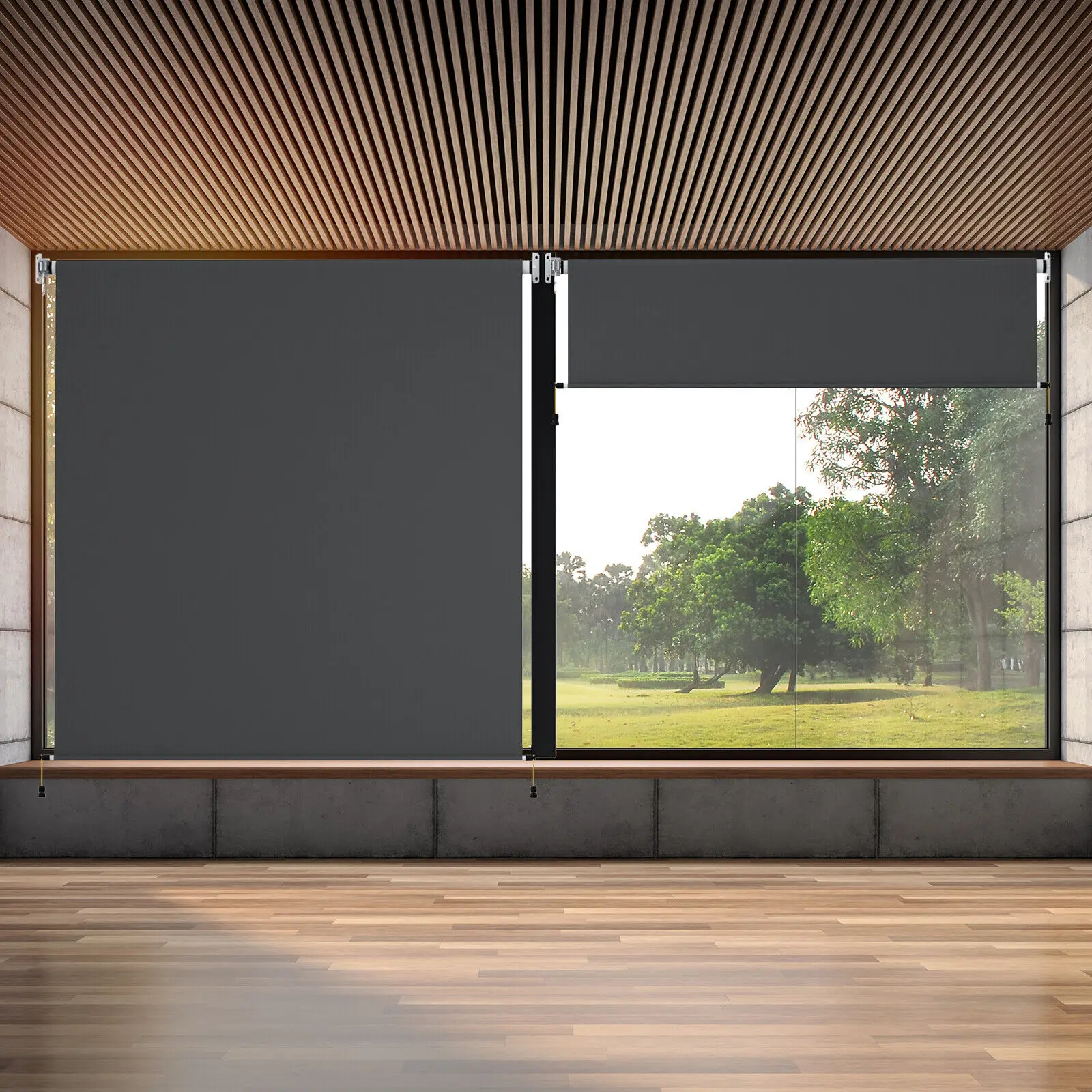 Portable Window Screen Rails Outdoor Roll Up Shades Blinds For Deck - Buy Fiberglas Windows Screens ...