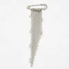 Classic Silver Irregular Tassel Brooch
