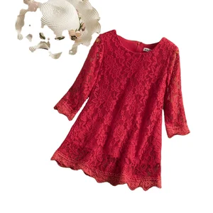 2021 Gown Wedding Flower Vestidos Birthday Pageant Evening Costume Children Autumn Clothes Girls Lace Dress for Baby