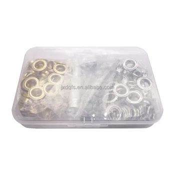 50 nickel and 50 golden grommets with 3 Setting Tool Eyelets (12 mm inner and 20 mm diameter) with Punch Die Tool boxed