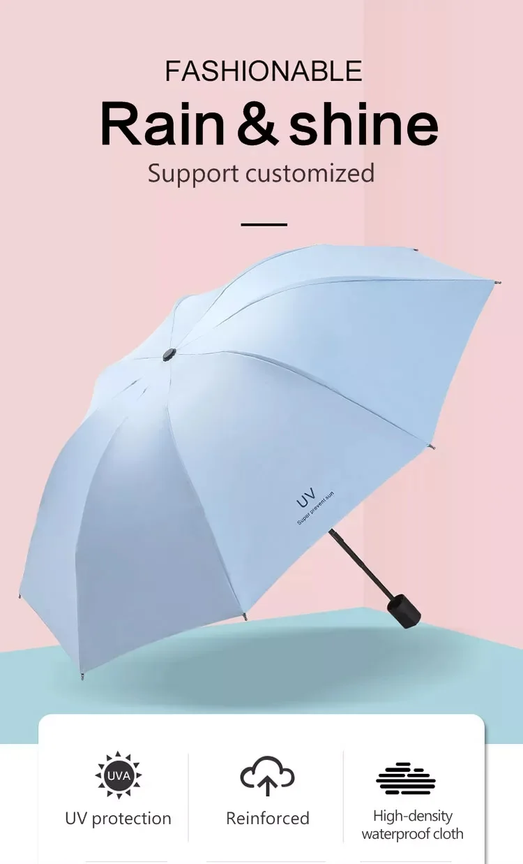 Creative Customise Foldable Umbrella Custom Logo Polyester Automatic ...