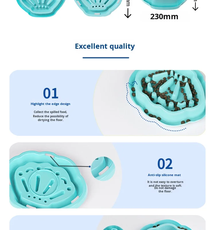 New Anti-Choking Anti-Overflow Anti-Slip PP Silicone Dog Bowl Slow Food Bowl Shell for Dogs and Cats Pet Supplies & Feeders factory