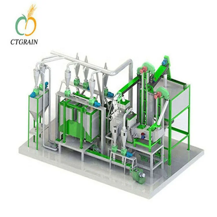 Flour Processing Machine Factory Manufacturer Manioc Powder Processing Plant Cassava Maize Flour Milling Machine