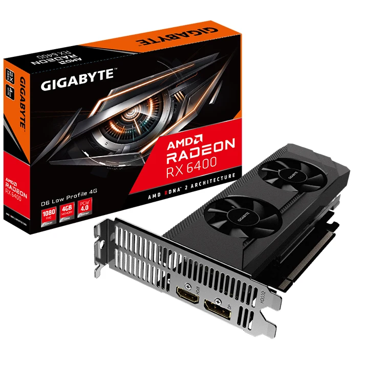 GIGABYTE RX 6400 ほぼ未使用 Used GIGABYTE Radeon RX 6400 D6 Low Profile 4GB Graphics Card