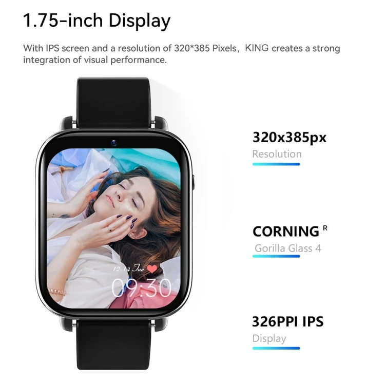Rogbid King 4G Smartwatch for Men - IP68 Waterproof, 4GB RAM