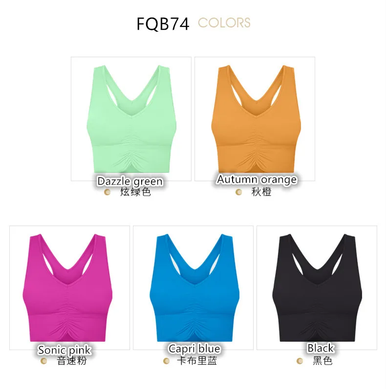Fashionable 4 Way Stretch Fabric Plus Size Sports Bra Customized Logo