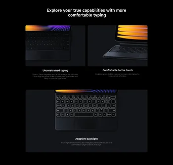 Xiaomi Pad 7/7 Pro Focus Keyboard - 64 Keys, RGB Backlit, Wireless