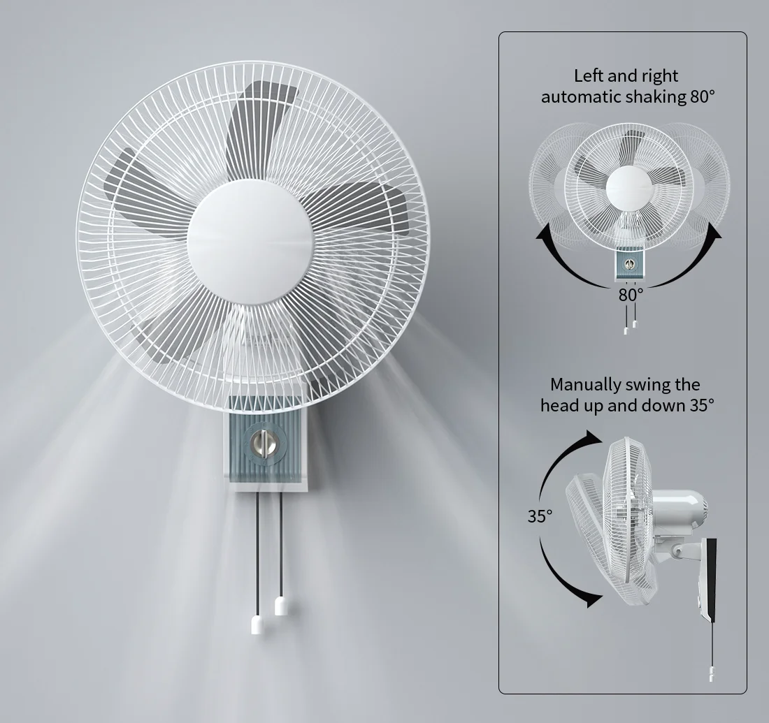 Silent Wall Mounted Fan, AC90-265V~, Electric - detail 4