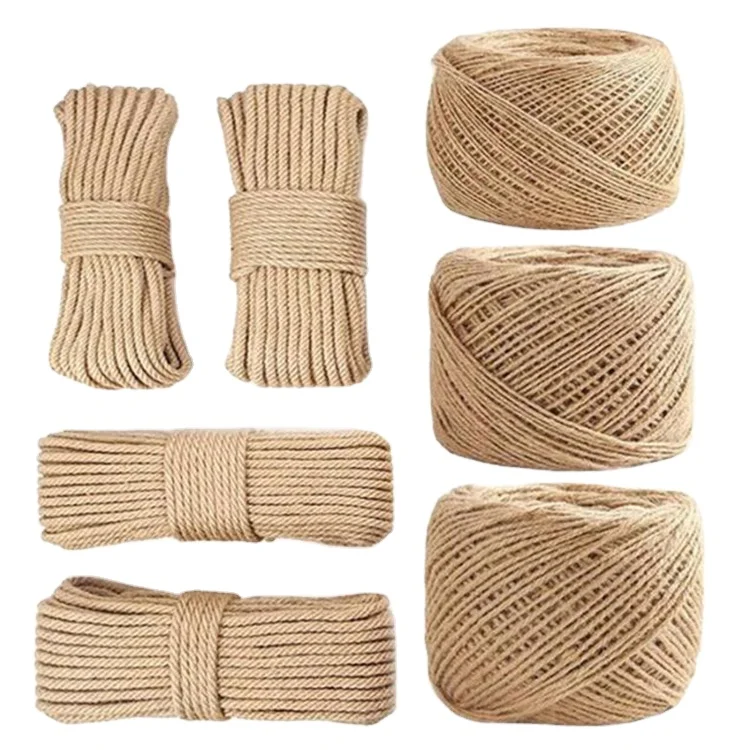 Corde En Jute 3 Brins - 6 Mm - 220 M - 100% Jute Non Traité - Biodégradable, Fabriqué En Allemagne
