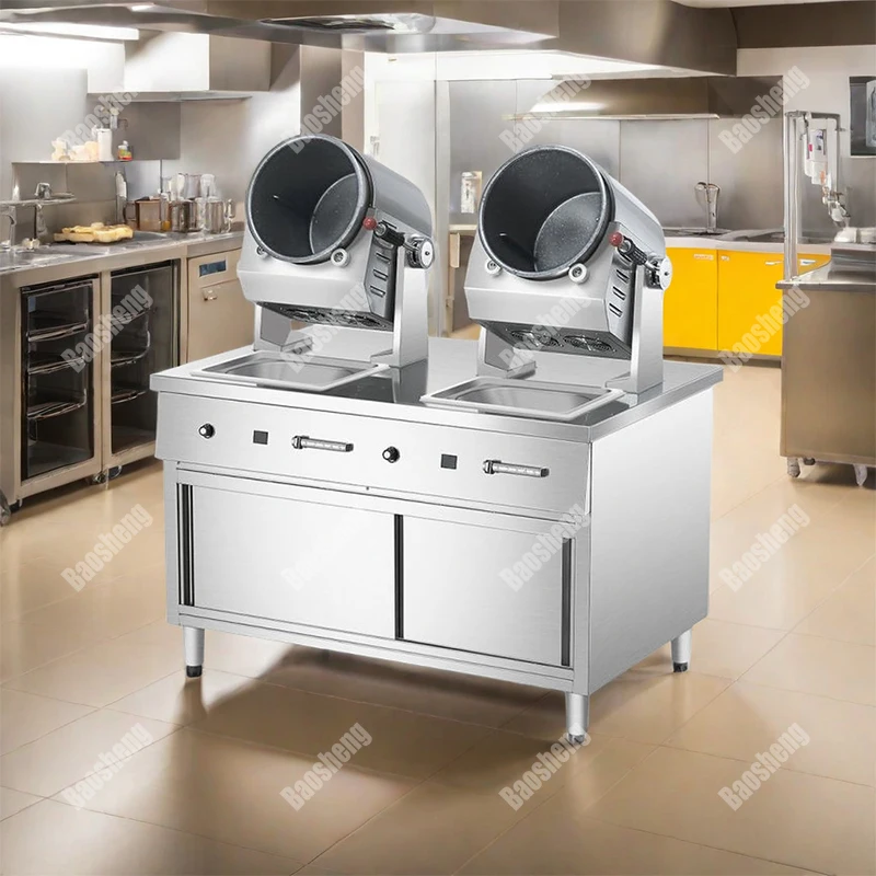 Commercial Intelligent Electric Automatic Cooking Machine Food Stir Fry Wok Robot Stir Cooker Fried Rice Cooking Machine 220V