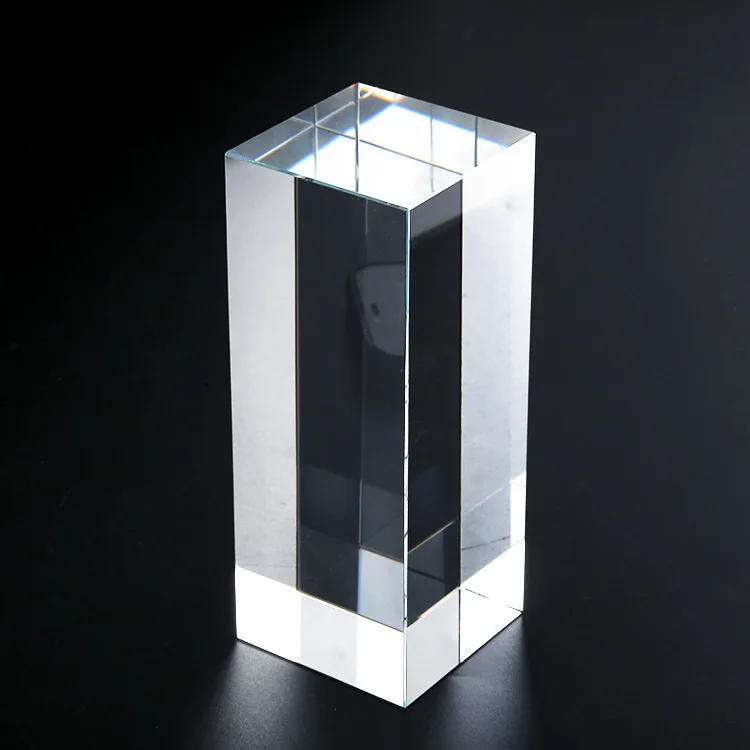 Clear 3d Laser Crystal Blank Cube Block Glass Paperweight K9 Crystal ...