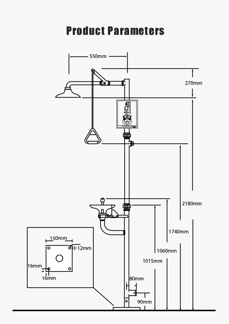 High Quality Emergency Eyewash Station With Shower Combination Eye Wash