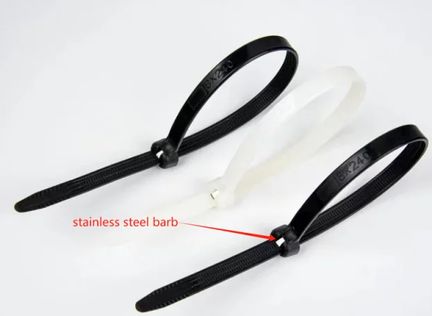 cable tie with metal barb