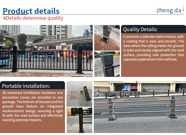 product factory direct sale  galvanised steel engineering grade reflective powder coated crash resistant bollards and traffic barriers-4