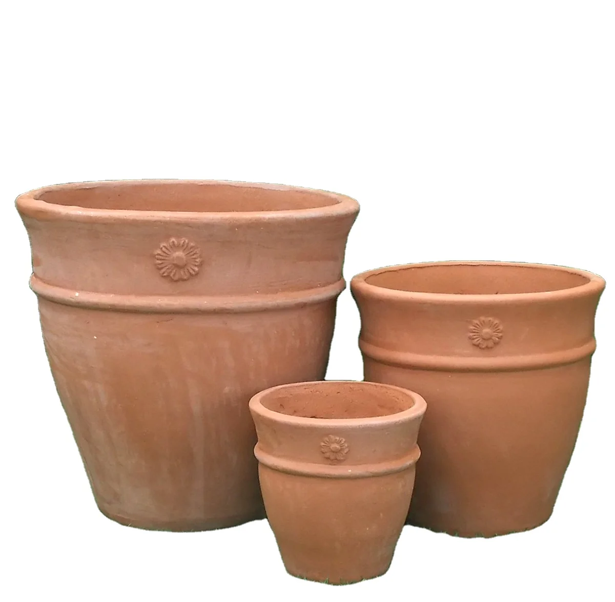 Terracotta Ceramic Flower Pot Live Design Clay Garden Planter for Outdoor & Home Nursery & Floor Usage Garden Decoration