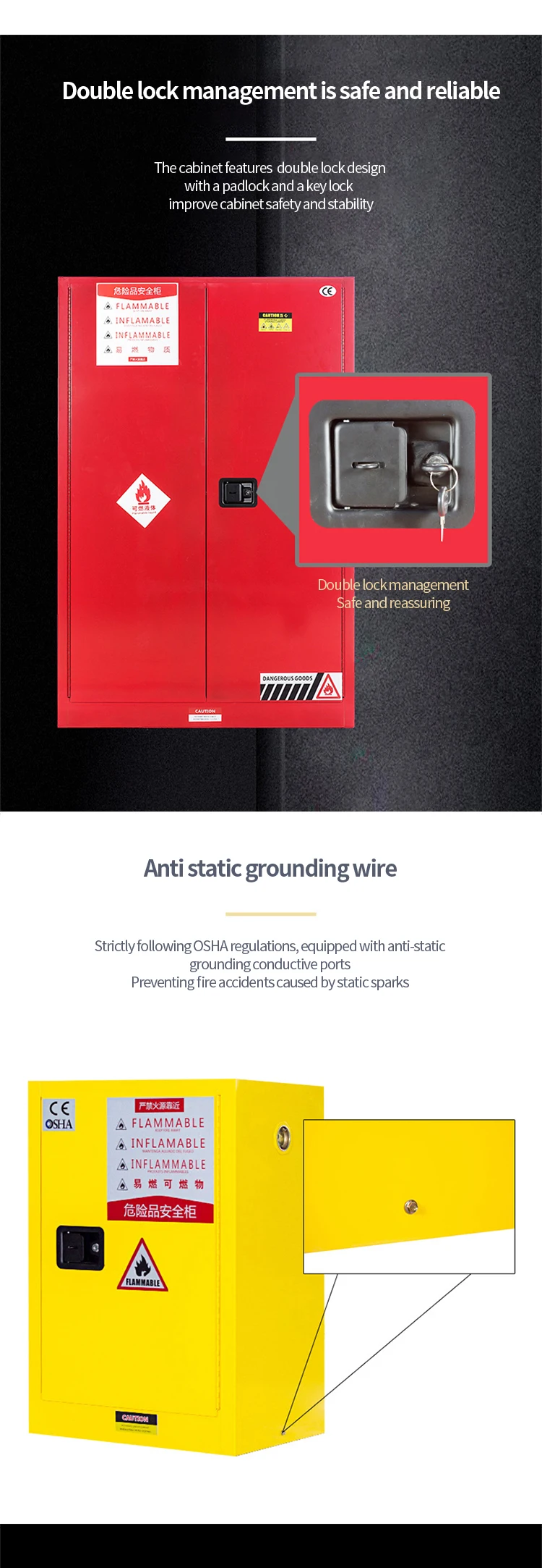 Fireproof Flammable Acid Storage Cabinet For Chemical Chemistry Corrosive Liquid Storage Cabinet .