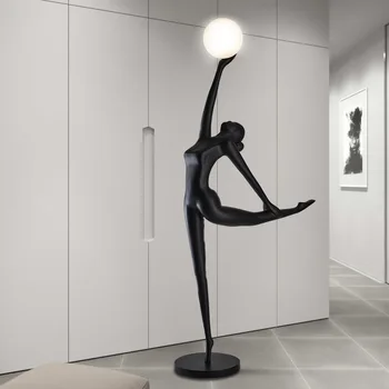 Ballet girl floor lamp ins wind living room sofa lamp Nordic sculpture art hotel lobby office standing light