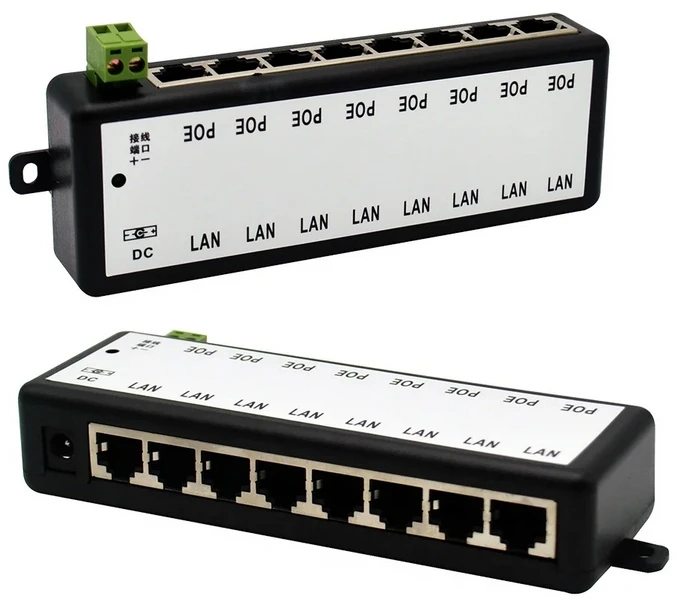 8 Port Poe Injector 10/100/1000mbps Poe 48v Injector - Buy Poe Injector ...