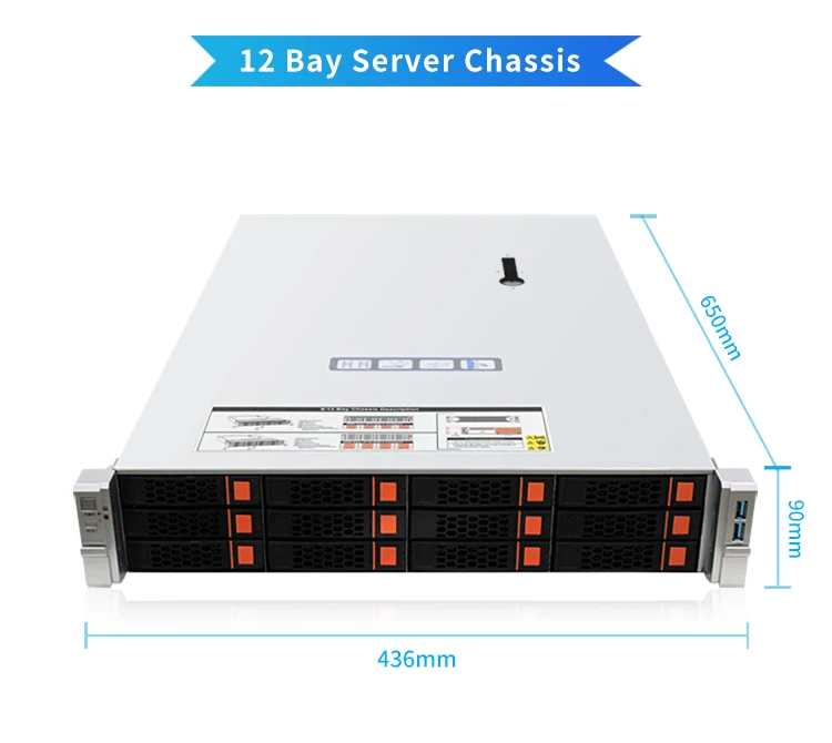 2U 12-bay Rackmount Chassis with Expander Backplane CC3X12-12S