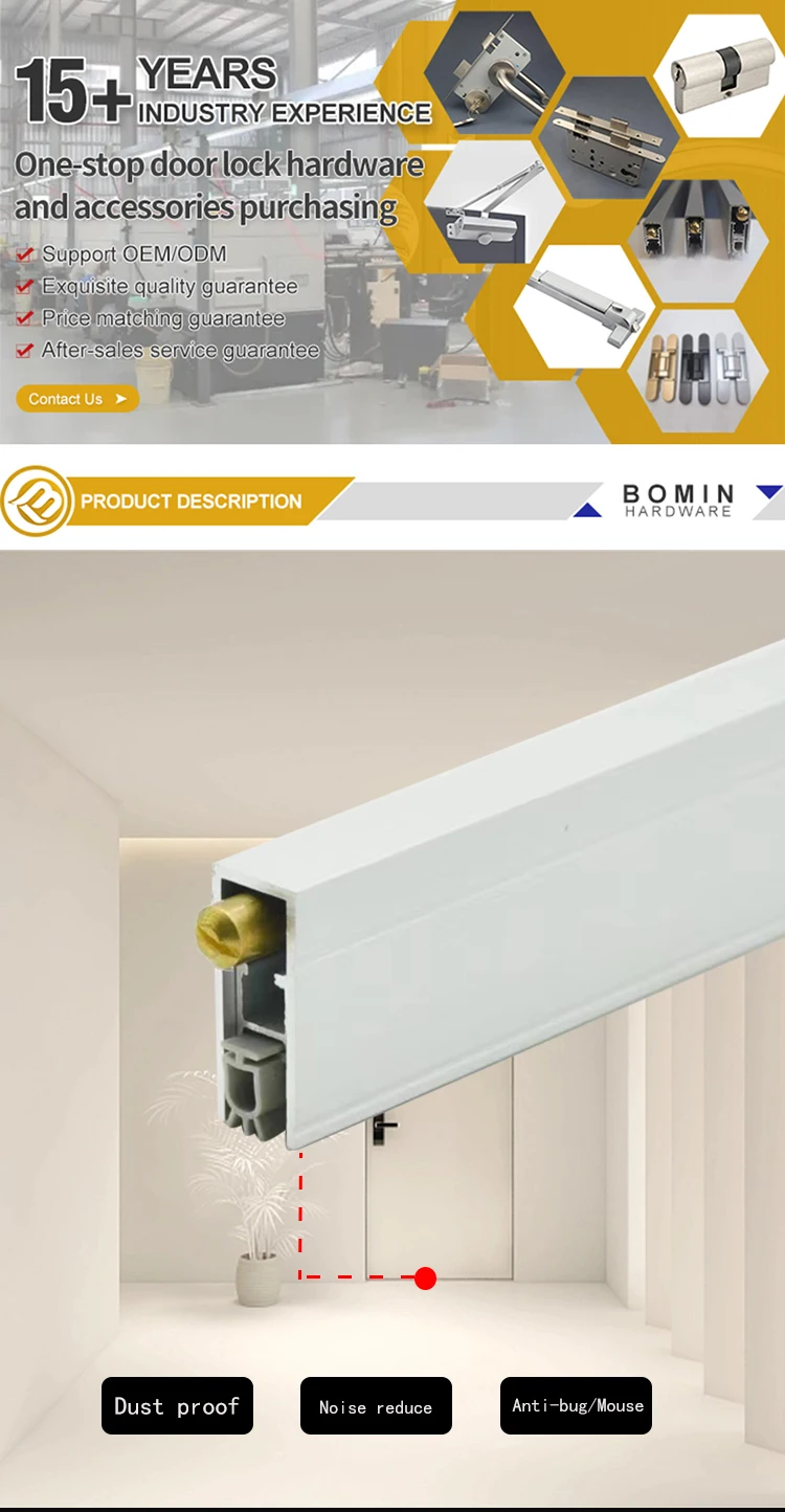 High Quality Acoustic Door Seal Weather Defender Door Bottom Sealing