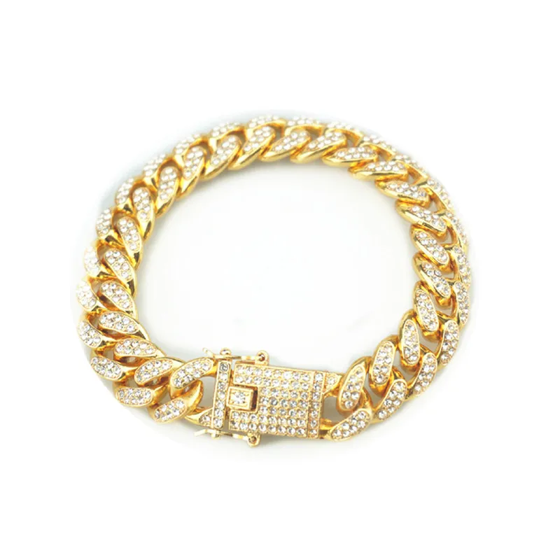 Mens Natural Diamond 18k Yellow Gold Hip Hop Diamond Bracelet at Wholesale  Price