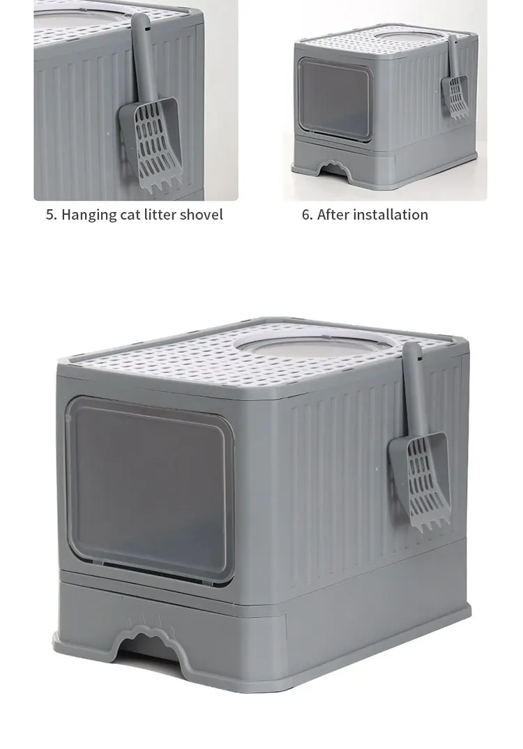 Wholesale Full Enclosed Splash Proof Cat Litter Box Pet Toilet With