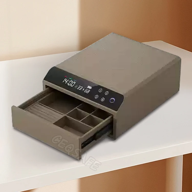 CEQSAFE Velkoobchodní automatický luxusní kožený Bluetooth zásuvný černé hodinky Sejfovací krabice na hodinky