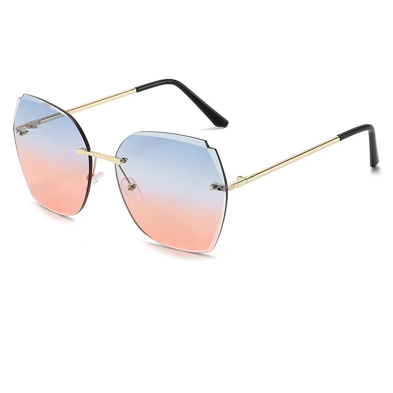 Irregular Frameless Multi-Color Metal Frame Sunglasses for  display picture 1