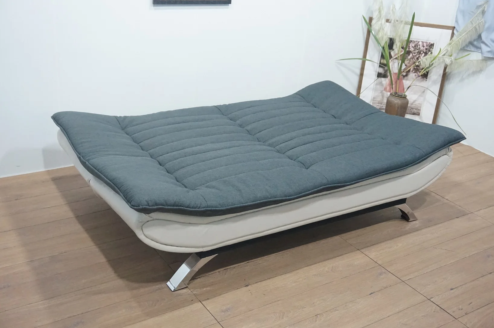 Modern Furniture Pu And Fabric Double Cushion Home Furniture Multi