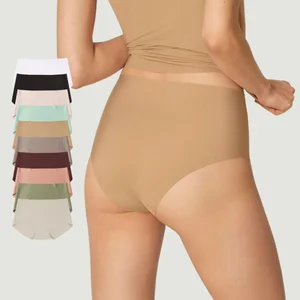 Customized Mid Rise Female Intimate Briefs Breathable Seamless Underwear Large Size Soft Thin Panties Comfortable Underwear