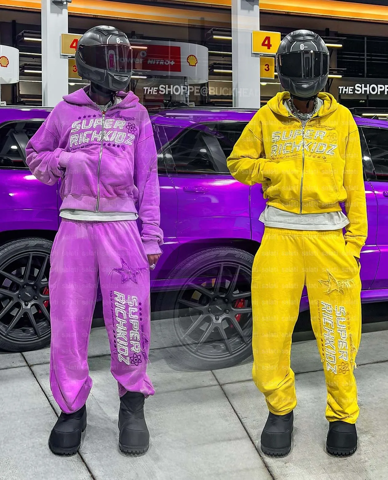 Custom 2PCS Winter Hoodie Sweatpants Set Oversized Baggy Fleece Rhinestone Acid Wash Track Suit Flared Tracksuit Men Quick Dry gallery 9